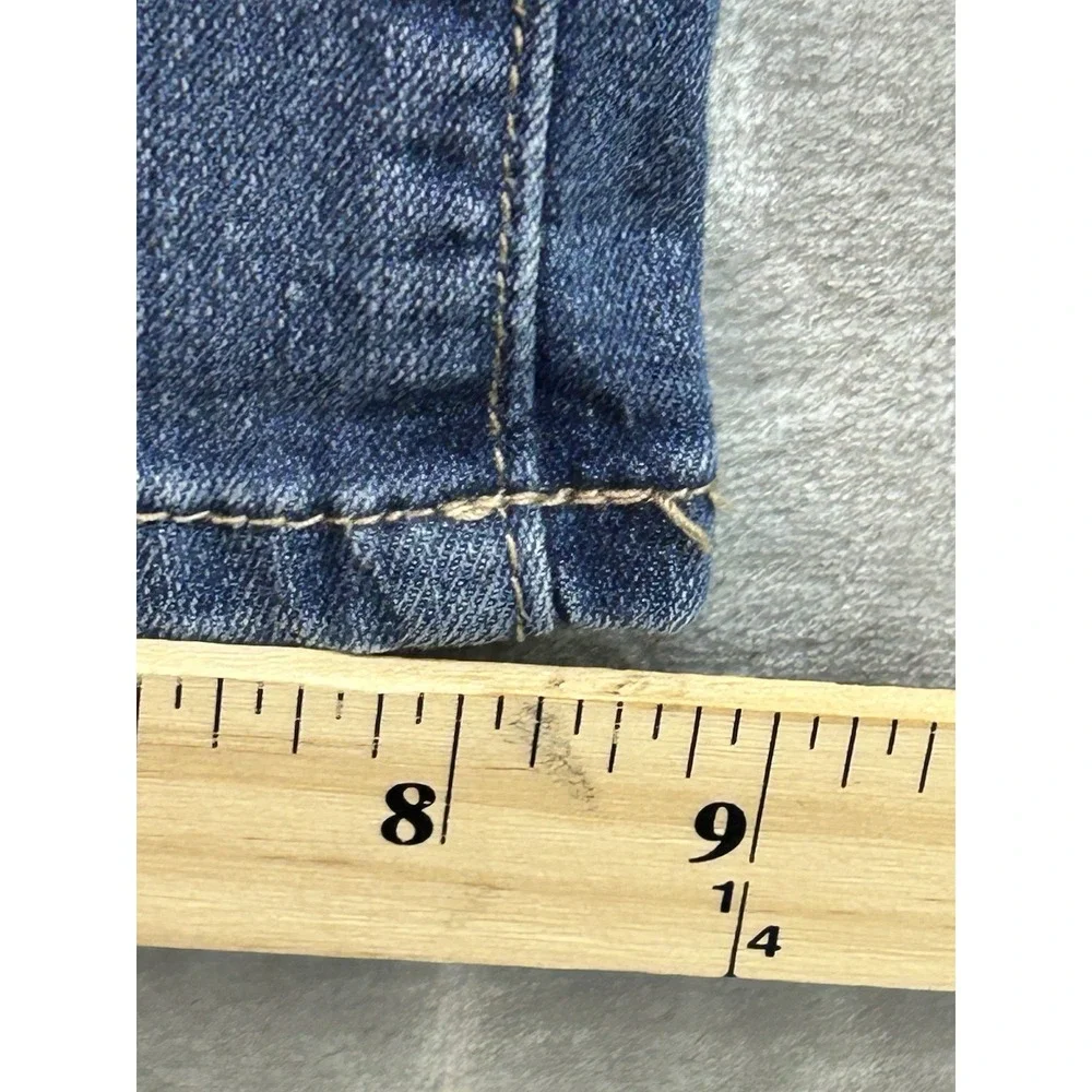 D. Jeans Womens Sz 14 Blue BootCut Slash Pocket High Rise Western Cowgirl Boho